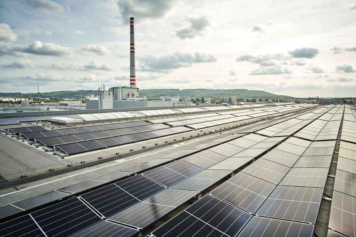 Skoda-Werk-mit-Photovoltaikanlage